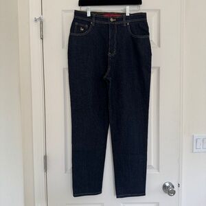 Gloria Vanderbilt High Waist Straight Leg Dark Wash Jeans Women's Medium 10